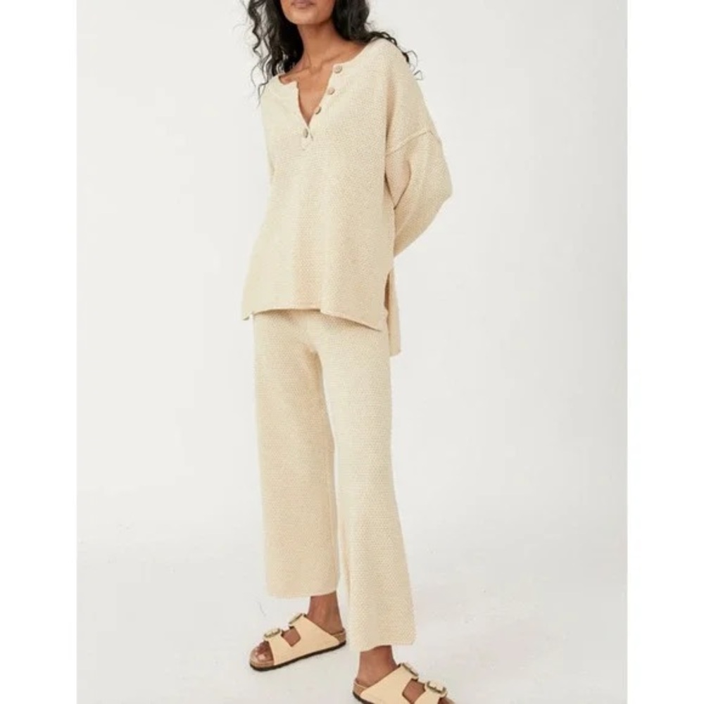Free People Hailee Sweater Set in Au Lait